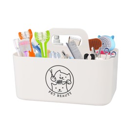 Ctomche Dog Grooming Supplies Organiser,Pet Grooming Bag Horse Grooming Box with Removable Dividers for Dog Stuff