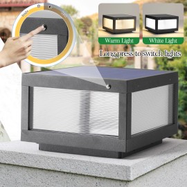 Solar Outdoor Wall Lamp 2400 Lumen 11W LED Waterproof Solar Exterior Light for Fence Yard PatioBattery Capacity: 6000mah, Shade Color: Black, Lamp Power(W): 11