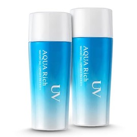 Japanese Sun Care Aqua Rich Watery Gel SPF 50+ PA++++ - Daily Hydrating Facial Moisturizing Sunscreen with Hyaluronic Acid - Lightweight, Non-Sticky, 