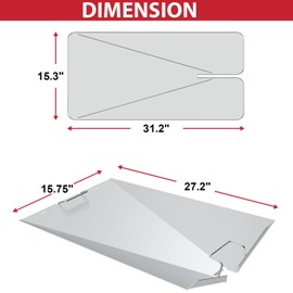 Drip Pan Heat Baffle and Drip Tray Liner Kit for Traeger Woodridge Pellet Grill, Stainless Heat Baffle with 5-Pack Disposable Drip Pan Linders for Traeger 860
