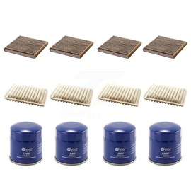 PUR 4x Air + 4x Cabin + 4x Engine Oil Filter (12 Total) Kit Replacement For Toyota Corolla Yaris iM KFM-102091