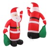 Inflatable Santa Decoration Built in LED Light Waterproof Inflatable Bag