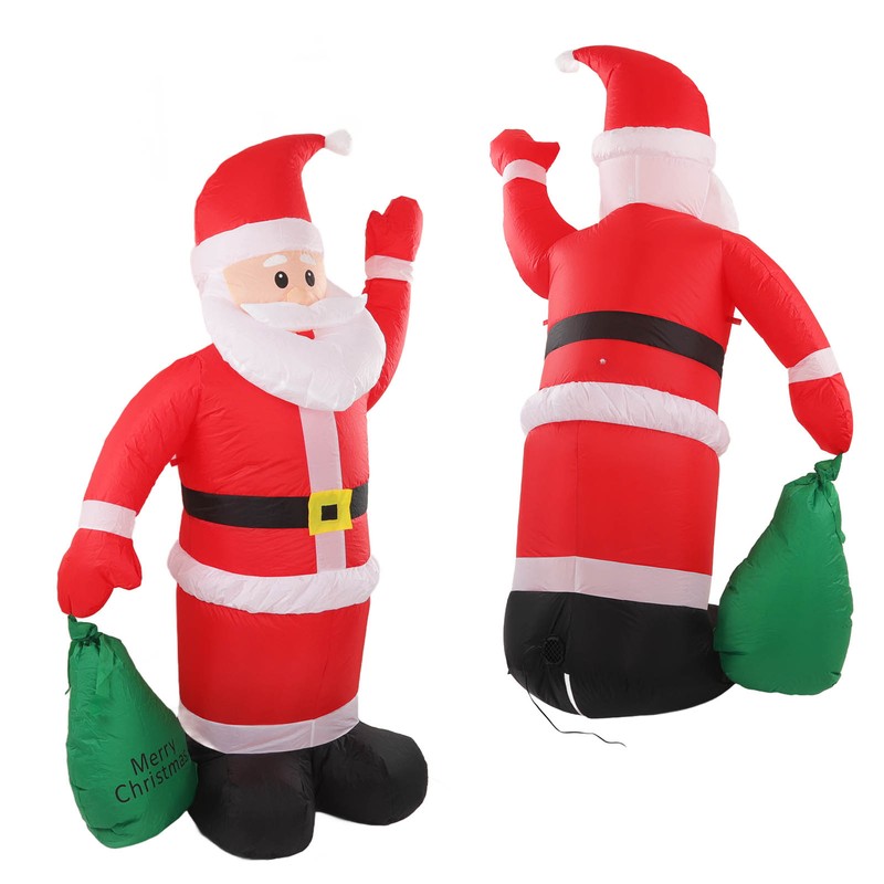 Inflatable Santa Decoration Built in LED Light Waterproof Inflatable Bag