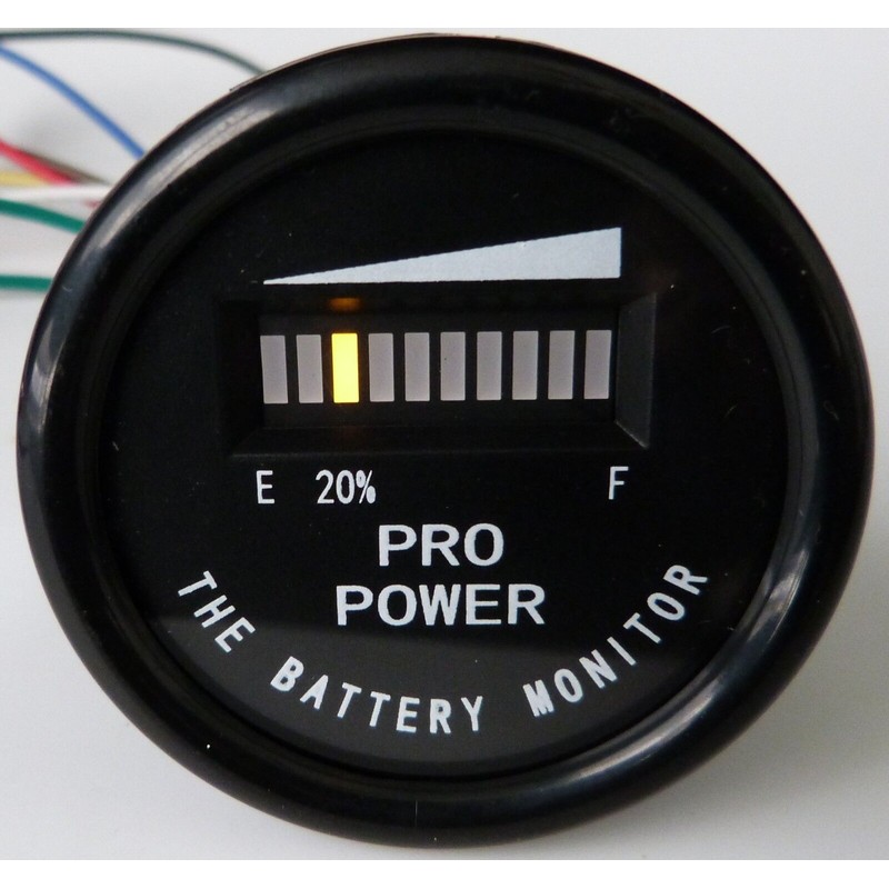 ProPower PRO12-48M ™ Golf Cart Battery Meter EZGO Yamaha ClubCar