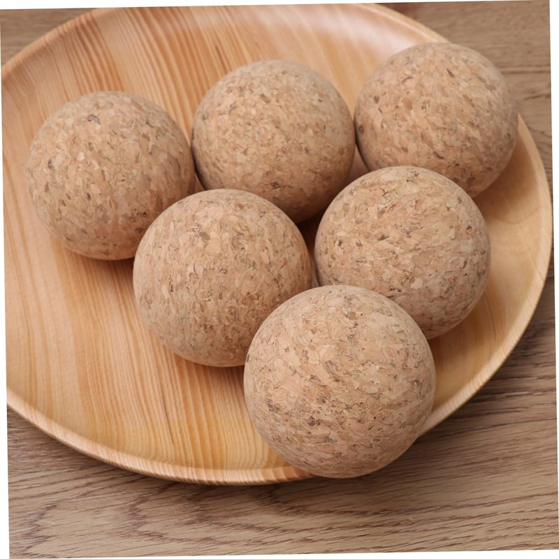 Kisangel 6PCS Wooden Desktop Soccer Replacement Balls Solid Wood Tabletop