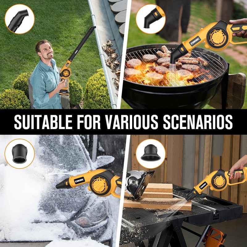 EWORK Small Leaf Blower Cordless 200 MPH Mini Electric Leaf