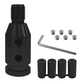msyuusr Universal Shift Knob Adapter, Automatic Shift Knob, M12×1.25 Aluminum Alloy Shifter Knob Adapter Car Accessories, for Non-Threaded Shift Knob Adapter (Black)