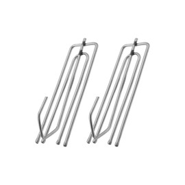 Curtain Pleater Tape Hooks,TTZEZE Iron Drapery Hook and Pin,4 Prongs Pinch Pleat Hooks Clips,2.76''Pinch Pleat Curtain Hooks,Silver Drapery Hooks Traverse Pleater for DIY Window Curtain 60PCS