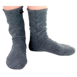 Polar Feet Nonslip Fleece Socks for Men and Women, Unisex Soft Grey 3XL (M15-16)