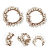Outanaya 2Pcs Pearl Crochet Hair Ties Handmade Decorative Hair Scrunchies