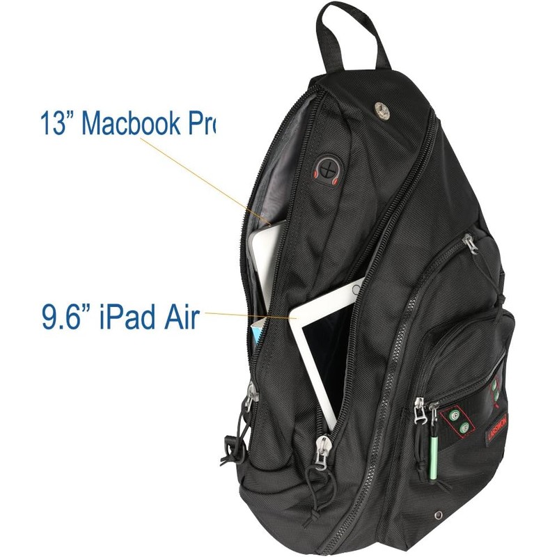 Larswon Sling Backpack, Sling Bag for Laptop, Crossbody Bag Men