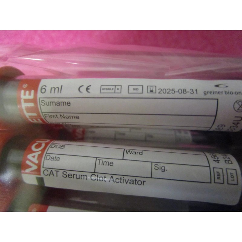 Greiner Bio One VACUETTE Clear Tube 6 mL CAT Serum