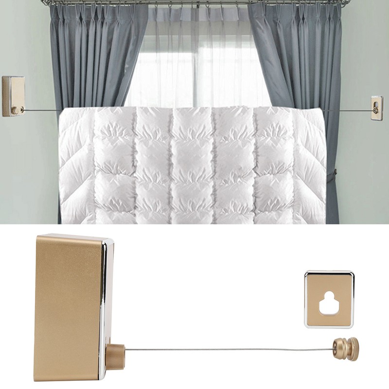 Retractable Clothesline Wall Mounted Stainless Steel Durable Indoor Balcony Drying