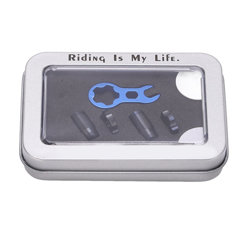 RISK 7pcs Titanium Alloy Bicycle Presta Valve Cap Strong Hardness