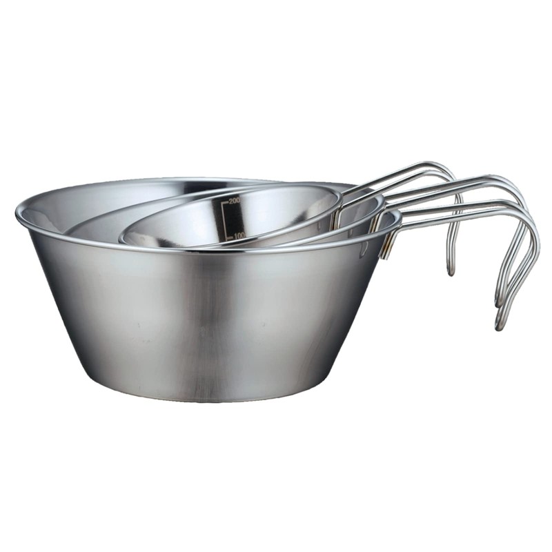 Kakusee Sierra Cup, Stainless Steel, Different Sizes, Stackable, with Measurement,