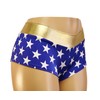 Cheeky Star-Print Booty Shorts with Gold Metallic Waistband – Perfect