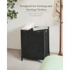SETVSON Laundry Hamper with Lid, 112 L Handwoven Rattan Wicker