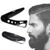 Set of 2 Folding Beard Comb, Pocket Comb, Stainless Steel,