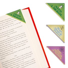 Knock Knock Fantasy Lovers Bookmark Corners, Set of 3 Unique Cardstock Bookmarks