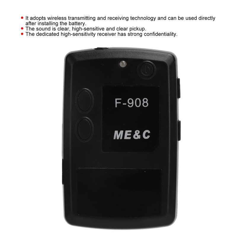 F908 Wireless Transmitter Receiver High Sensitivity HD Pickup for Outdoor