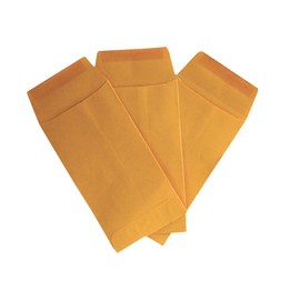 Ampad 75008 Sobre Coin Papel Kraft Amarillo de 90 gr, Tamaño 8.9 x 16.5 cm, Paquete de 50