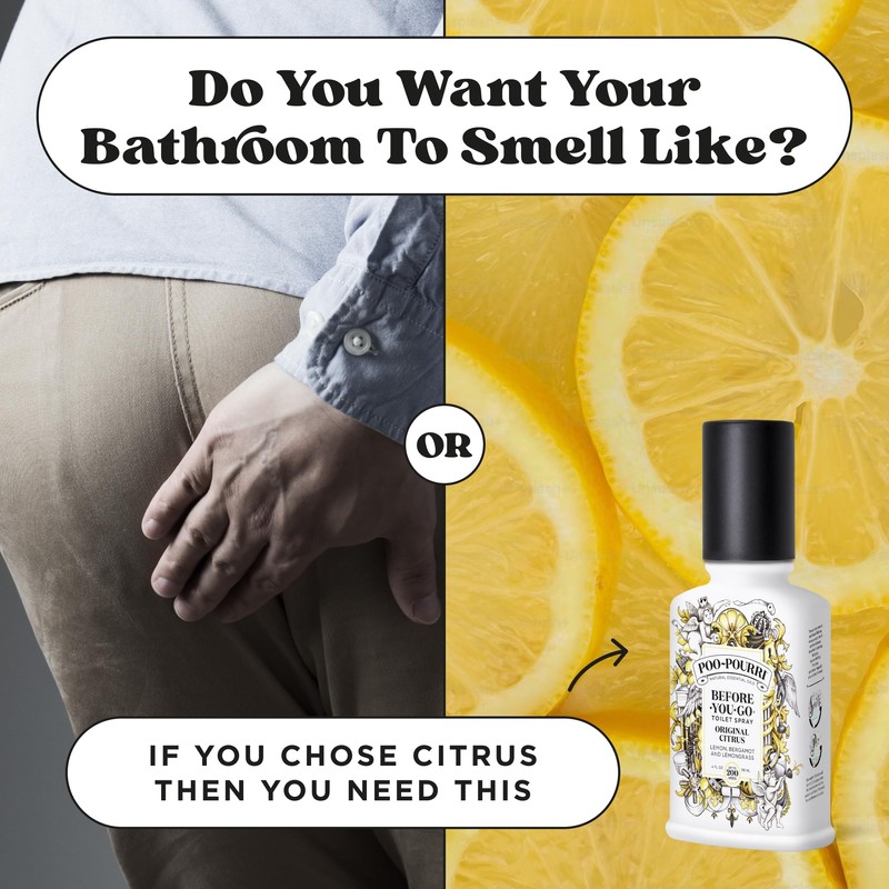 Poo-Pourri Before-You-Go Toilet Spray, Original Citrus, 4 Fl Oz, Up