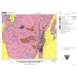 Historic Pictoric Map : Geologic Field-Trip Guide to Steens Mountain Loop Road, Harney County, Oregon, 2001 Cartography Wall Art : 24in x 16in
