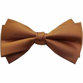 Bowties.jp bd470 Orange Brown Deformed Bowtie, Bowtie, Easy to Wear, orange