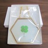 Clovers Online Genuine Four Leaf Clover Gold Brass and Glass