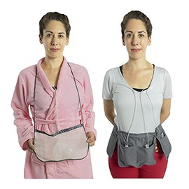 Mastectomy & Post Surgery Drain Carrier Belt & Shower Holder (Two Pack Grey/Grey)