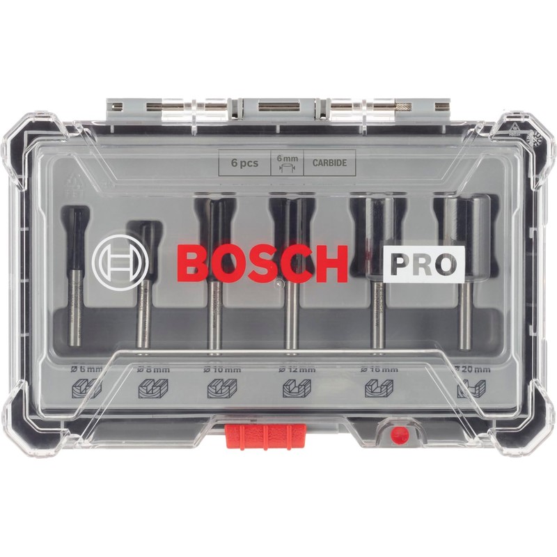 Bosch Professional 6-Piece Groove Cutter Set (for Wood, for Routers
