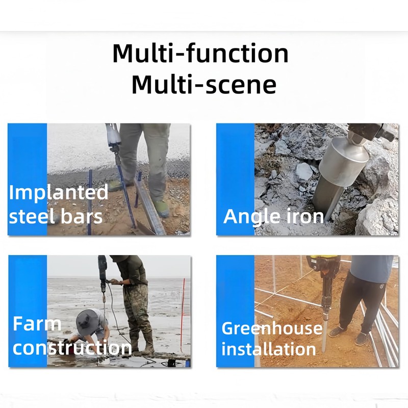 SDS-Plus Ground Rod Driver with Round Handle Cross Design for