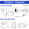 KM-LINEARTECH 16" 440lbs 12V Electric Linear Actuator Motor 16 inch