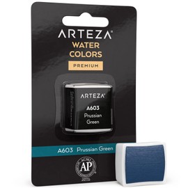 ARTEZA Watercolor Half Pan A428 Prussian Green