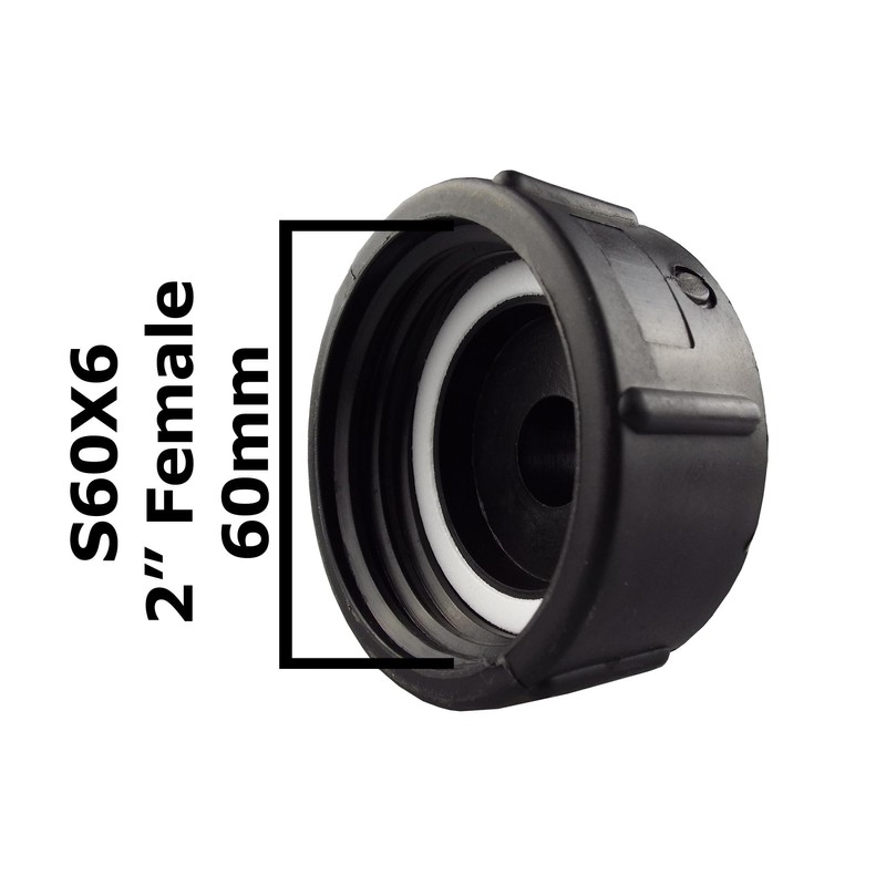 IBC Storage Tank Outlet Adaptor/Connector/hosetail s60x6 coarse Thread-Hose Barb (1"
