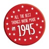 80th Birthday Badge 80 Today 76mm Pin Button Novelty Gift