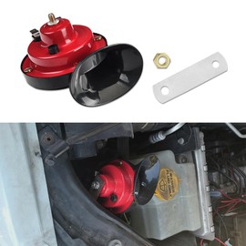 Lyxheth 300DB Super Loud Train Horns, Air Horn, 12V Horn Kit Car Horn Replacement, Automotive Exterior Accessories Loud Dual-Tone Waterproof Electric Snail Horns for Car Motorcycle Truck Bike Boat