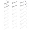 MODRSA 22g Clear Nose Studs Clear Nose Rings for Work