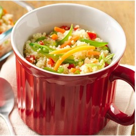 Stoneware 20-Ounce Oven Safe Meal Mug, Tomatoe Red