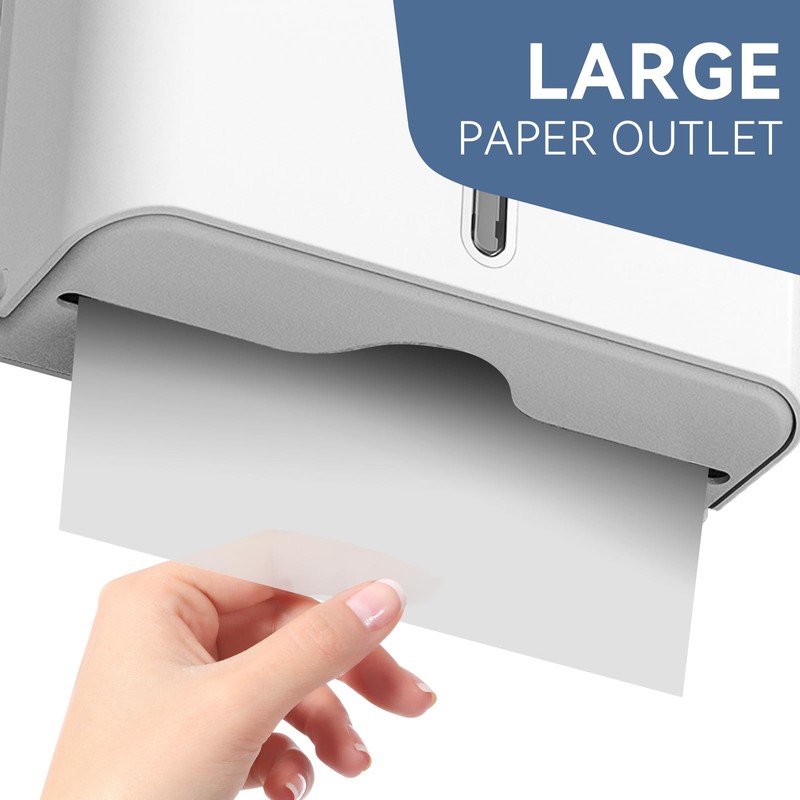 PLUSSEN Paper Towel Dispenser Wall Mount, Adhesive No Drilling Multifold