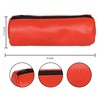 SHADOW DANCE UK Red Leather Barrel Pencil Case Clutch Art