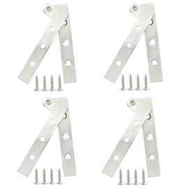 Bivethoi 4 Pcs 360 Degree Rotatable Door Pivot Hinges, Stainless Steel Hinges Concealed Hinges，Door Pivot Hinge with Screws for Windows, Door, Cabinet, Cupboard-100mm/4 in