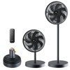 shinic 14" Standing Fan for Bedroom with Remote, Portable Foldable