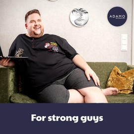 ADAMO Men's Short Sweatpants from The Series Athens in oversizes up to 14XL Gray