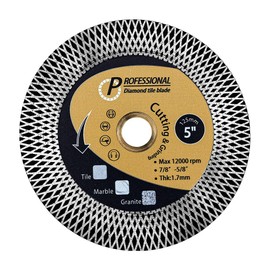 PANFREET 5" Super Porcelain Tile Blade for Cutting and Grinding Ceramic Tile Granite Marble