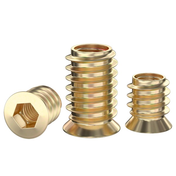 GUEEYUAW Pack of 20 screw-in nuts, M4 x 10 mm,