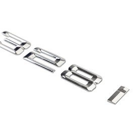 Topteng Rear Trunk Type Plate Badge Emblem Numbers Letter Sticker Fit for 328 i 328i Chrome