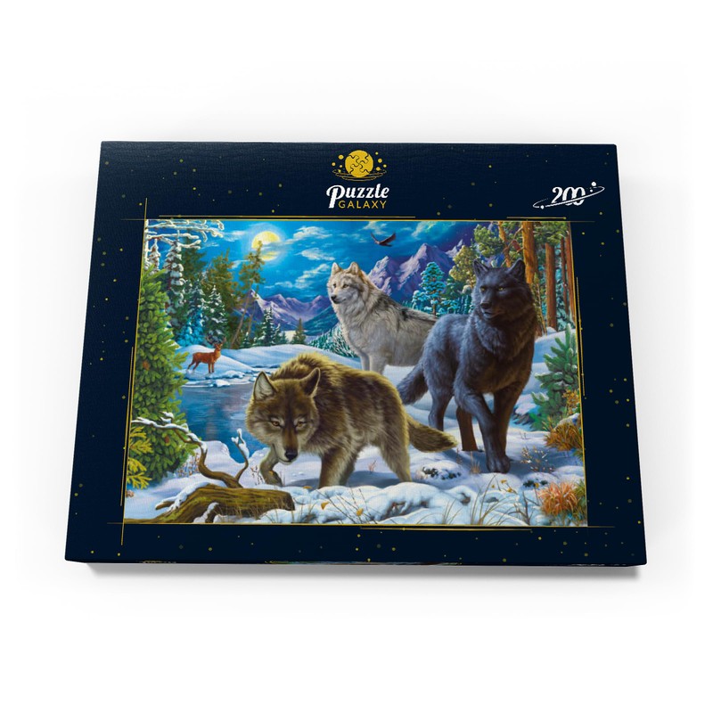 MyPuzzle Wolves in the Snowy Night - Premium 200 Piece