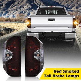 ALLGOOD Tail Lights Assembly w/o Bulbs Left Driver & Right Passenger Side Compatible with Toyota Tundra 2014-2021 Smoky Lens Rear Tail Lamp