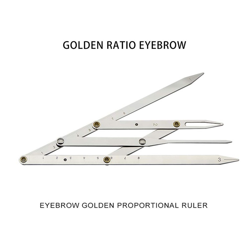 Dr.Pedi Eyebrow Golden Ratio Caliper Stencil with Flexible Arms Microblading